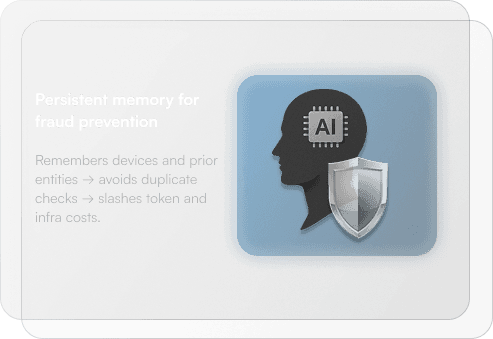 Fraud prevention system showing device and entity memory