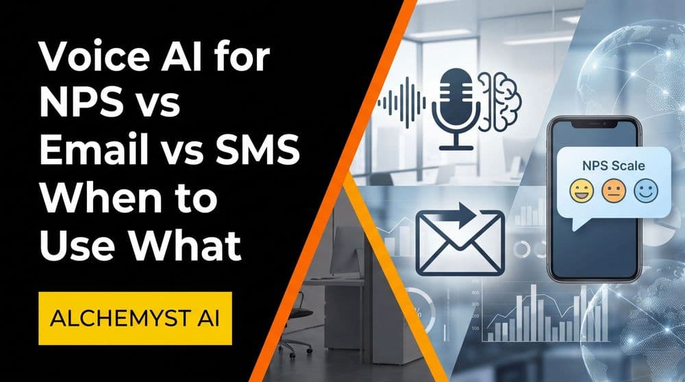 Voice AI for NPS vs. Email vs. SMS: When to Use What